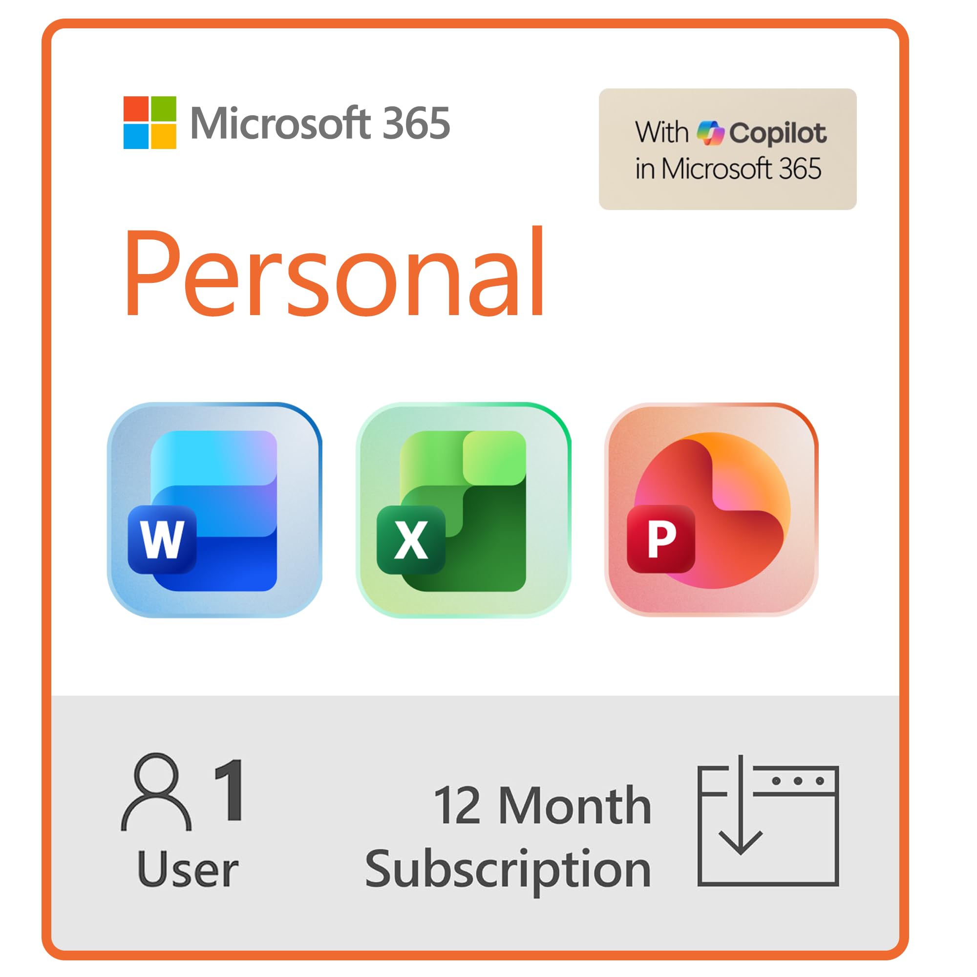 Microsoft 365 Personal | 12-Month Subscription | 1 Person | Premium Office Apps: