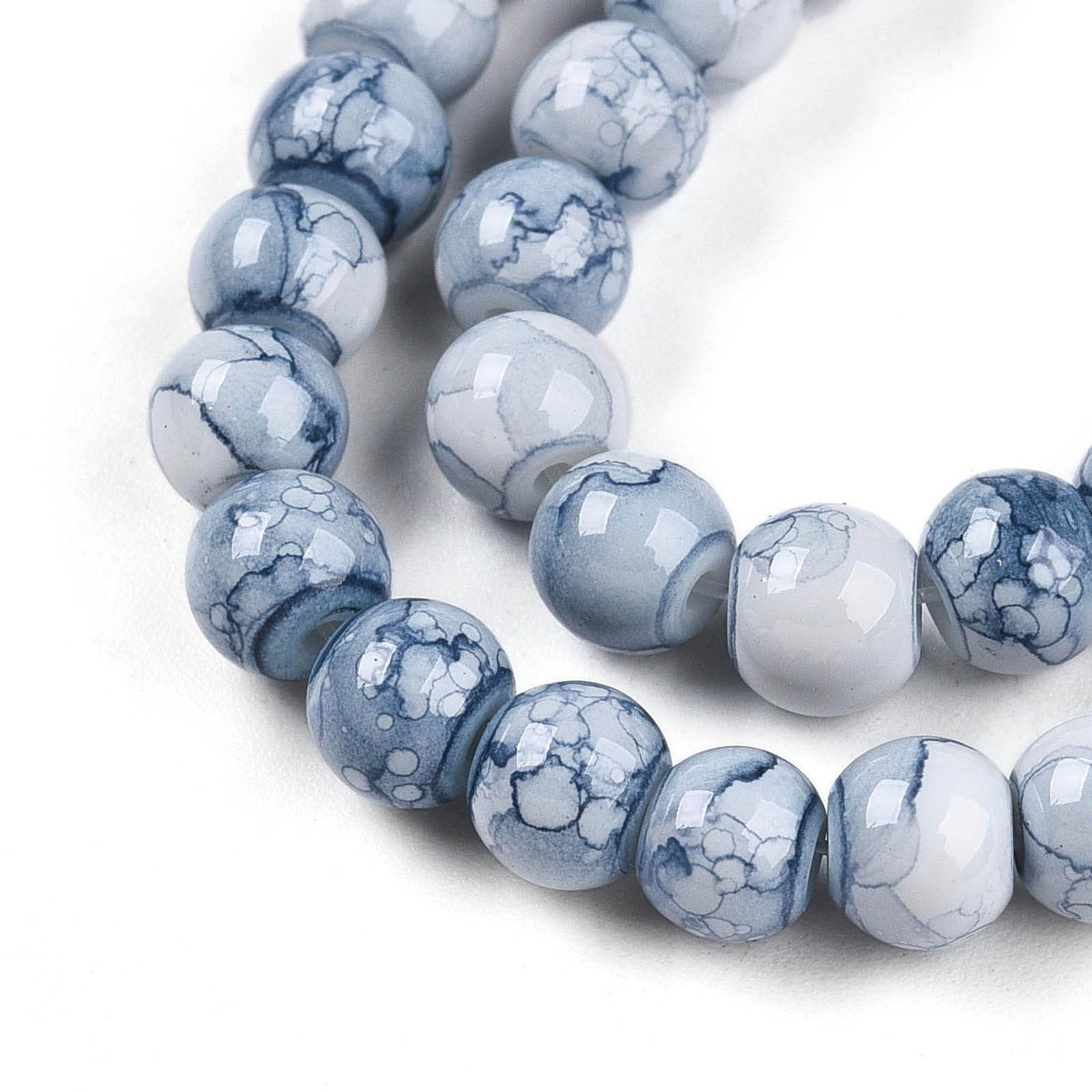 100pcs 6mm Crystal Glass Beads for Jewelry Making Faux Jade Crystal Beads Detach