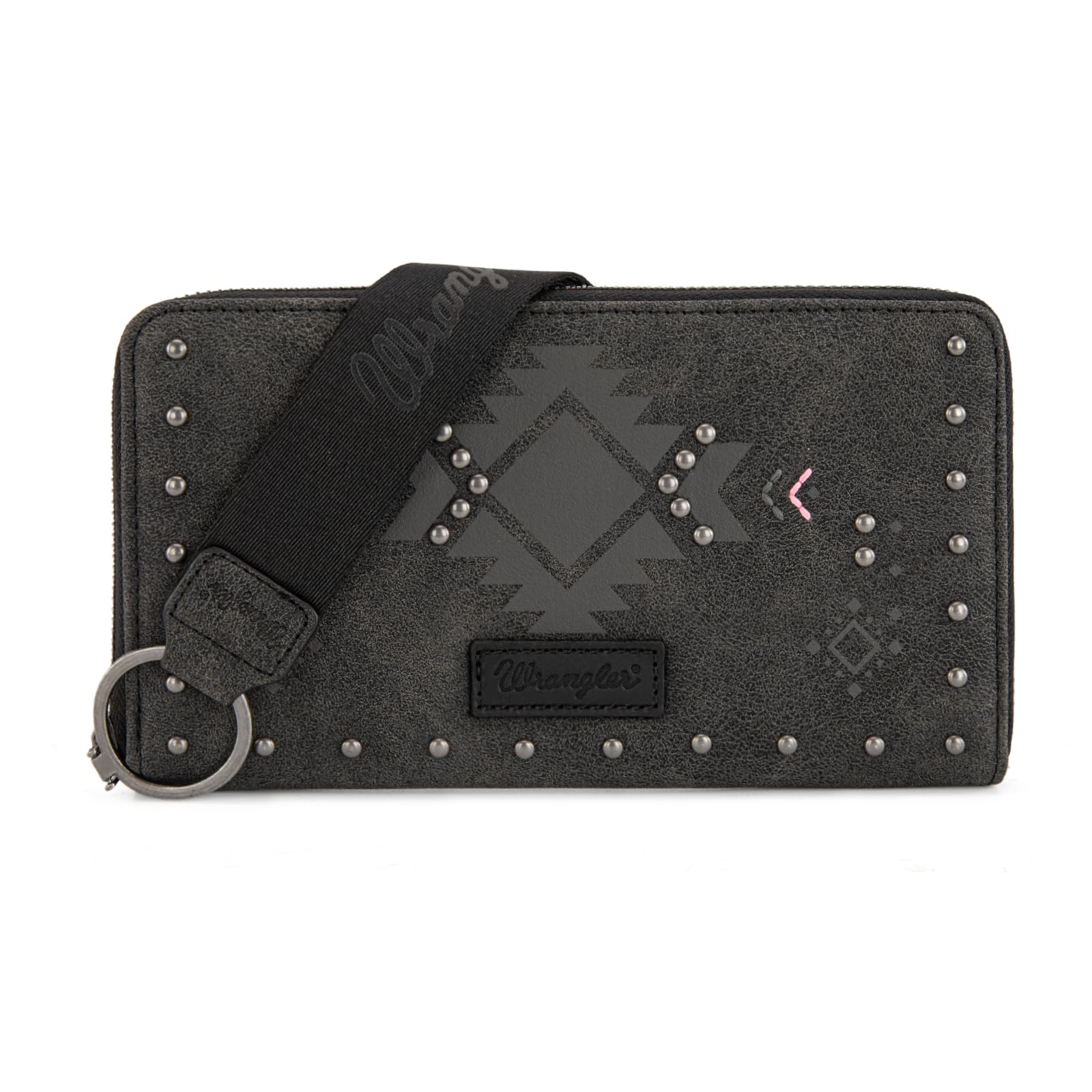 Wrangler Wristlet Wallets for Women Western Aztec Long Wallet with Zipper Pocket
