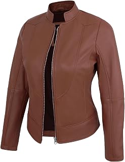 Real Lambskin Casual Womens Leather Jacket