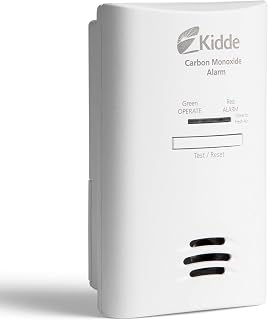 Kidde Carbon Monoxide Detector, Plug in Wall with AA Battery Backup, Test-Hush Button