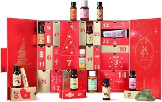 Yoken Advent Calendar 2026,24 Days Christmas Beauty Holiday Gift Skincare | Luxury Pure & Natural Collection Set in Skin Body Face Oil and Shower Lips Balm Tools Surprise Birthday Deluxe Full Size Box