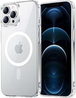 Temdan for iPhone 12 Pro Max Case Clear, Compatible with Magsafe, Anti-Yellowing, Military-Grade Protection, Shockproof Slim Magnetic Phone Case Cover, Transparent