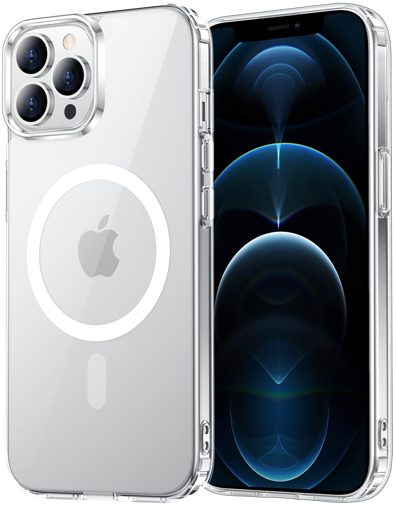 Temdan for iPhone 12 Pro Max Case Clear, Compatible with Magsafe, Anti-Yellowing