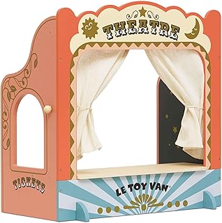 Le Toy Van Wooden Tabletop Puppet Theater | Imaginative Play theater, FSC Certified Wood, Plastic Free, Showtime Fun