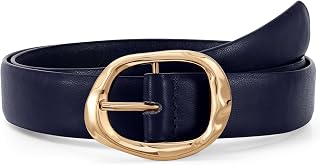 Women Leather Belt for Jeans Pants Ladies Casual Waist Belt Fashion Faux Leather Women Belt 1.18“ Width