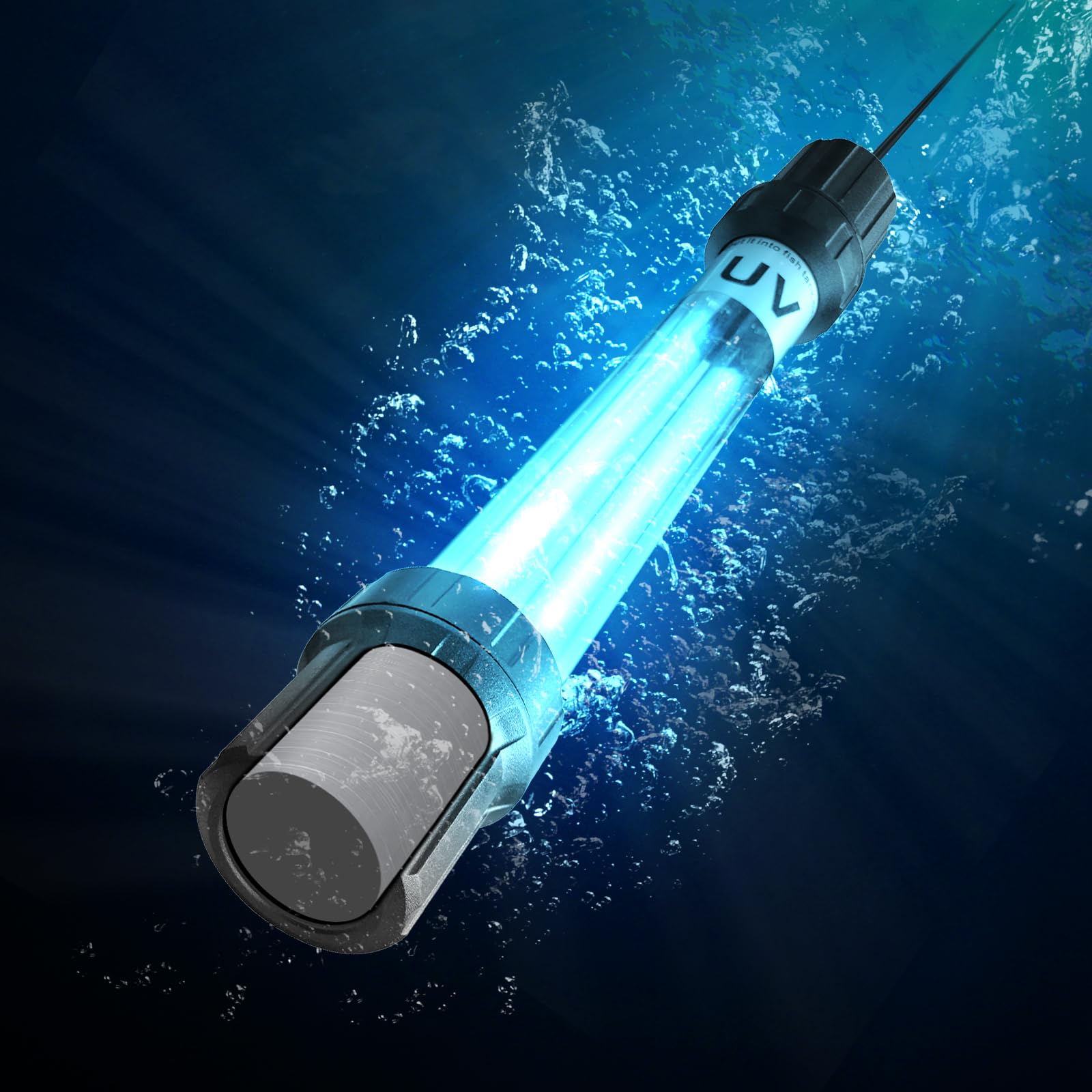 18W Aquarium UV Light for 100-1000 Gallon, UV Pond Water Purifier for Koi Pond, 
