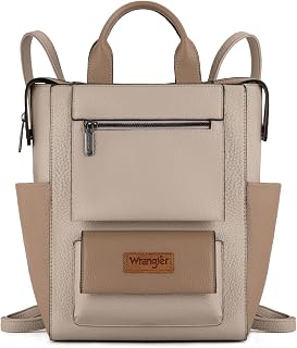 Wrangler Backpack Purse for Women Convertible Backpack Vegan Leather Ladies Anti Theft Backpack
