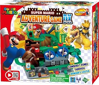 EPOCH Games - Super Mario Adventure Game Deluxe | Tilt and steer a marble through obstacle courses - hands-on dexterity challenges packed with warp-pipe surprises, Ages 4+