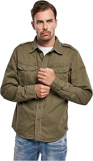 Brandit Men's Vintage Shirt Long Sleeve Olive Size L