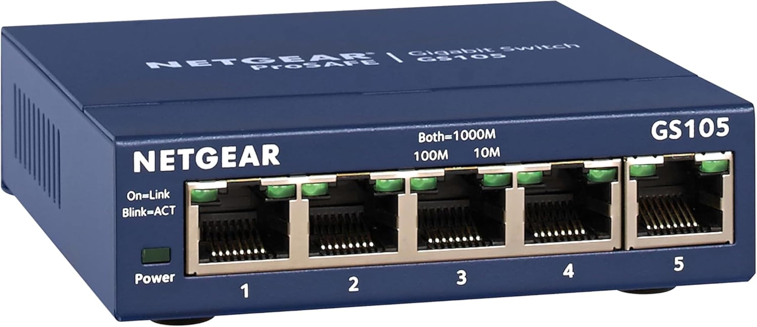 NETGEAR 5-Port Gigabit Ethernet Unmanaged Network Switch (GS105NA) | Desktop or 