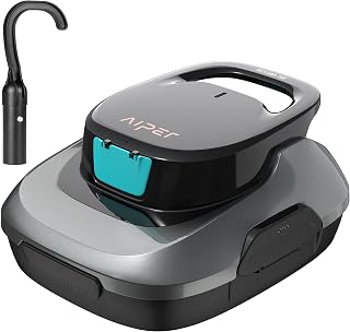(Renewed) AIPER Scuba SE Cordless Pool Cleaner with 90-Min Runtime, Smart Self-Parking, Lightweight, Pool Vacuum for Above Ground Flat Pools up to 860 Sq.ft, Dark Gray