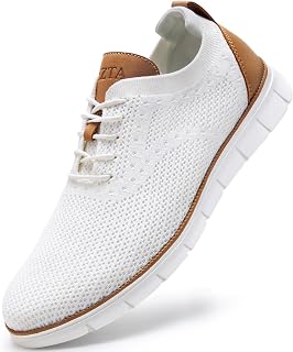 LEZTA Men's Shoes Elegant Sneakers Oxfords Breathable Mesh Sports Business Shoes Tennis Shoes Comfortable Walking Shoes