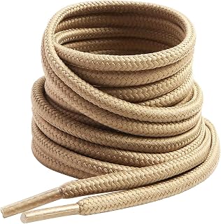 VSUDO Round Shoe Laces, Diameter 4 mm for Work Shoes, Shoelaces for Hiking/Safety/Trekking Shoes for Women or Men