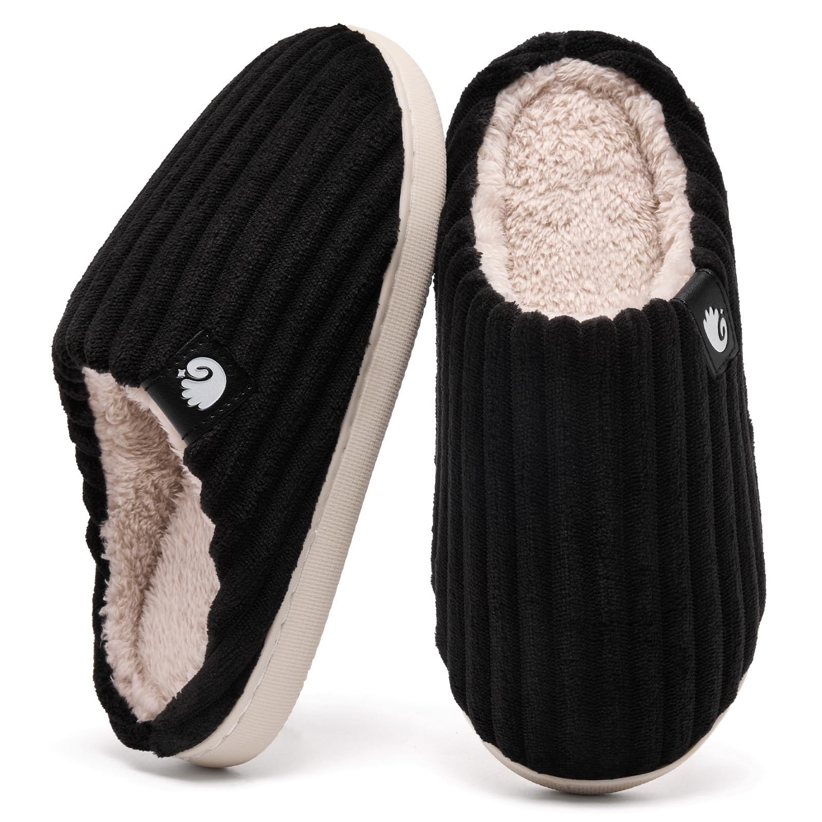 Guyarns House Slippers Women Men Winter, Warm Memory Foam Slippers Corduroy Velv