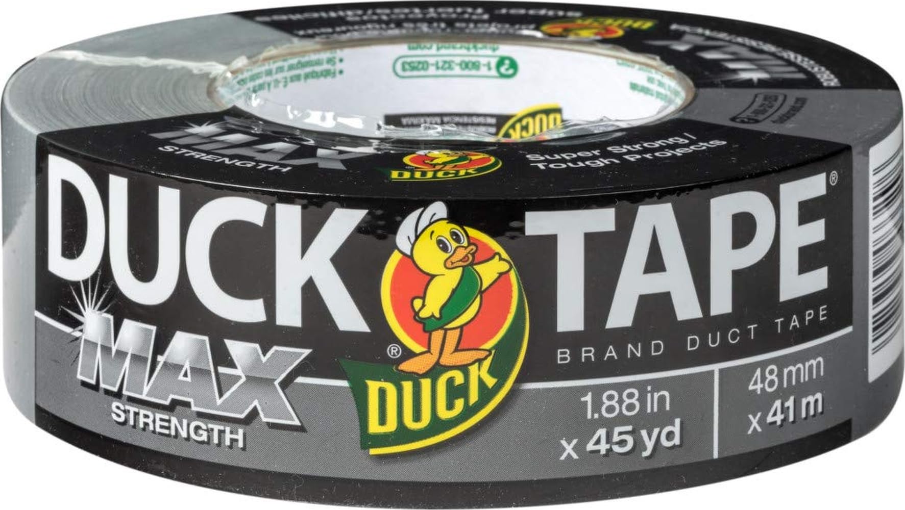 Duck Brand Max Strength Silver Duct Tape, 1.88 in x 45 Yds, Single Roll | Duck T