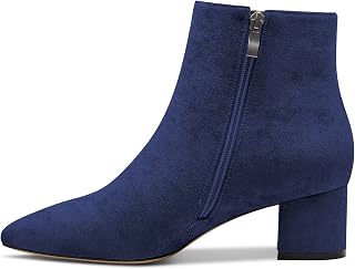 Castamere Women's Block Chunky Bottom Kitten Heel Heel Closed Pointed Toe Ankle Boots Slip-on Zipper Office Classic Dress Boots