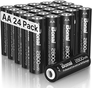 BONAI AA Rechargeable Batteries, High Capacity 2800mAh 1.2V 24 Pieces
