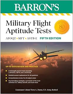 Military Flight Aptitude Tests, Fifth Edition: 6 Practice Tests + Comprehensive Review (Barron's Test Prep)