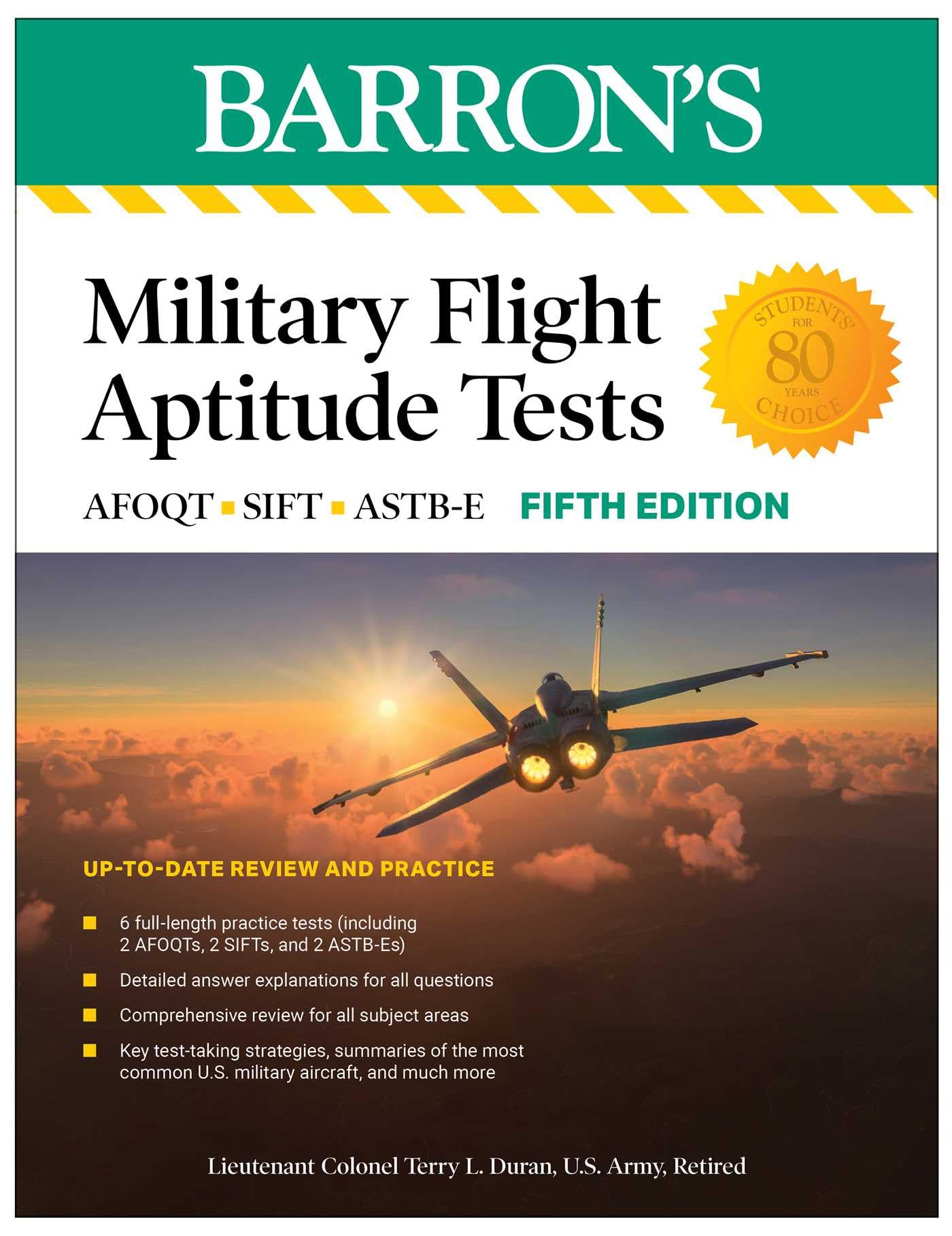 Military Flight Aptitude Tests, Fifth Edition: 6 Practice Tests + Comprehensive 