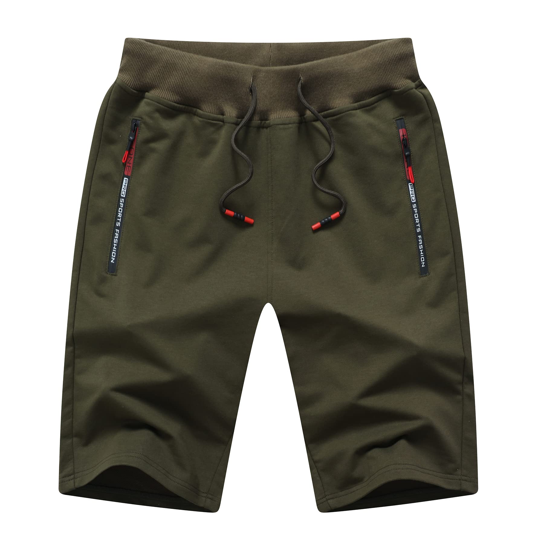 Tansozer Mens Gym Shorts Summer Running Shorts with Zip Pockets