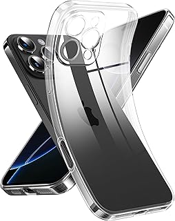 Supdeal Crystal Clear Case for iPhone 16 Pro Max, [Not Yellowing] [Camera Protection] [Military Grade Drop Tested] Transparent Shockproof Protective Soft Silicone Slim Cover, 6.9 inch, Transparent