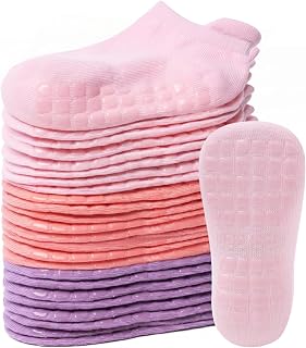 Non-slip Toddler Cotton Crew Ankle Grip Socks for Baby Walking