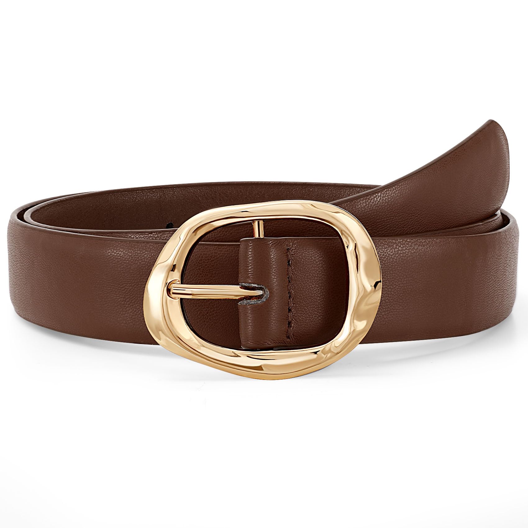 Women Leather Belt for Jeans Pants Ladies Casual Waist Belt Fashion Faux Leather