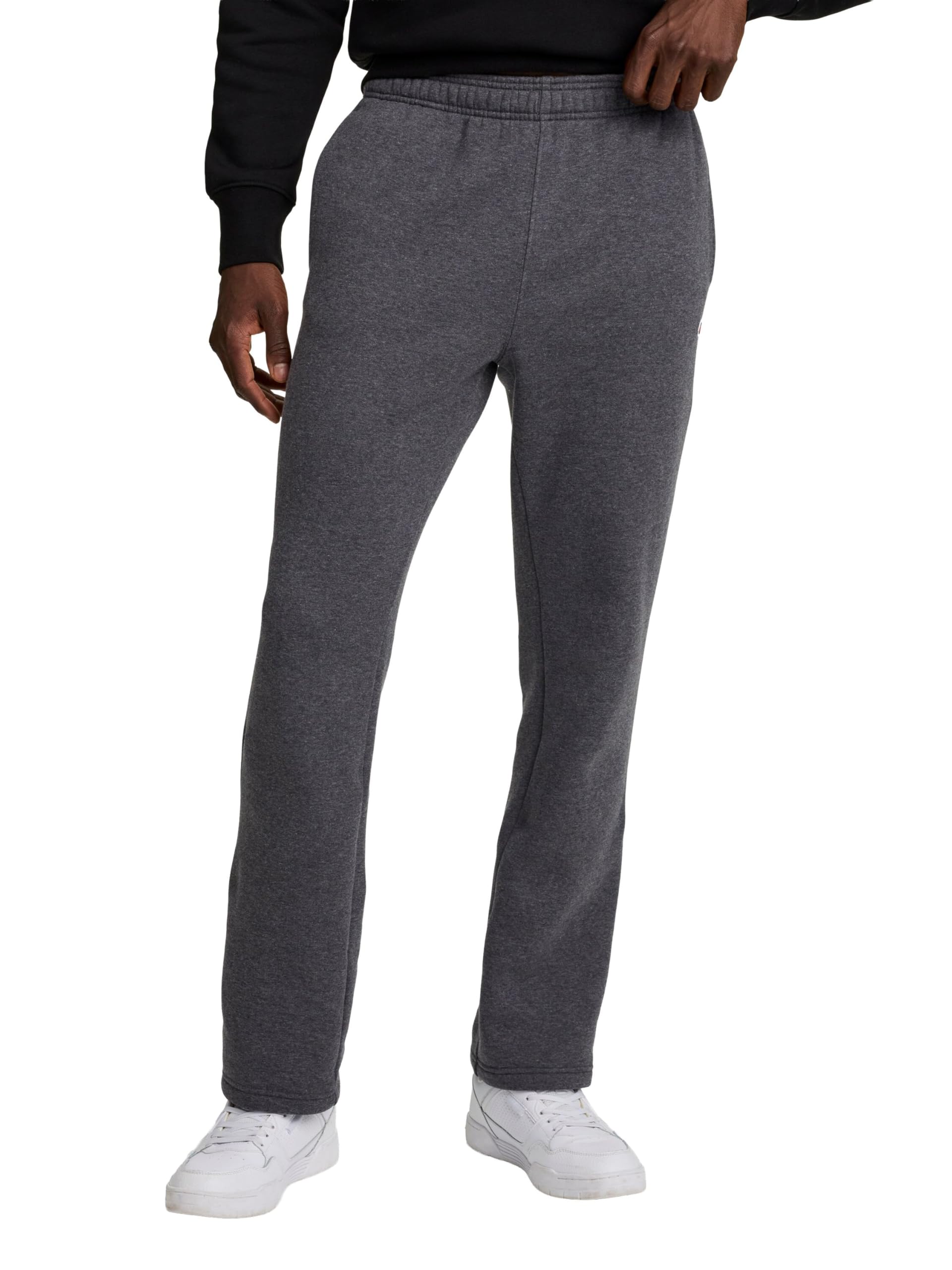 Champion Men's Open-Bottom Fleece Sweatpants, Standard Fit, Midweight Fleece, Av