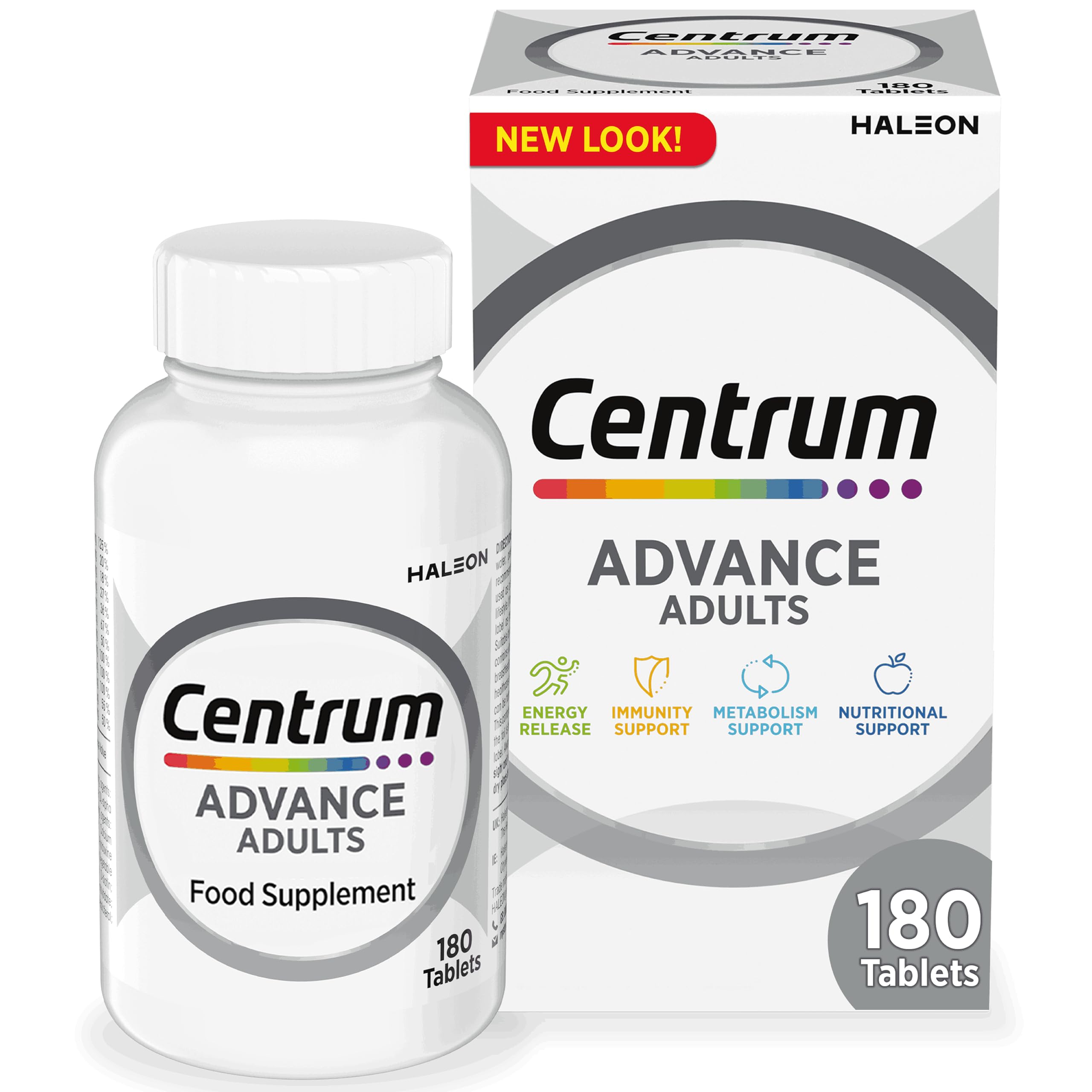 Centrum Advance Multivitamin Tablets, 24 Nutrients, 180 Count | Adult multivitam