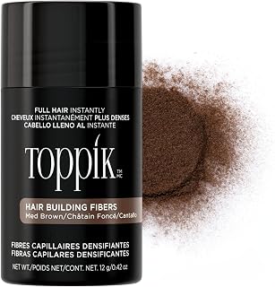 Toppik Hair Building Fibers, Fill In Fine or Thinning Hair Instantly Thicker, Fuller Looking Hair 9 Shades,4 size options
