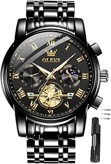 OLEVS Watch Men Luxury Dress Stainless Steel Date Analog Watch Waterproof