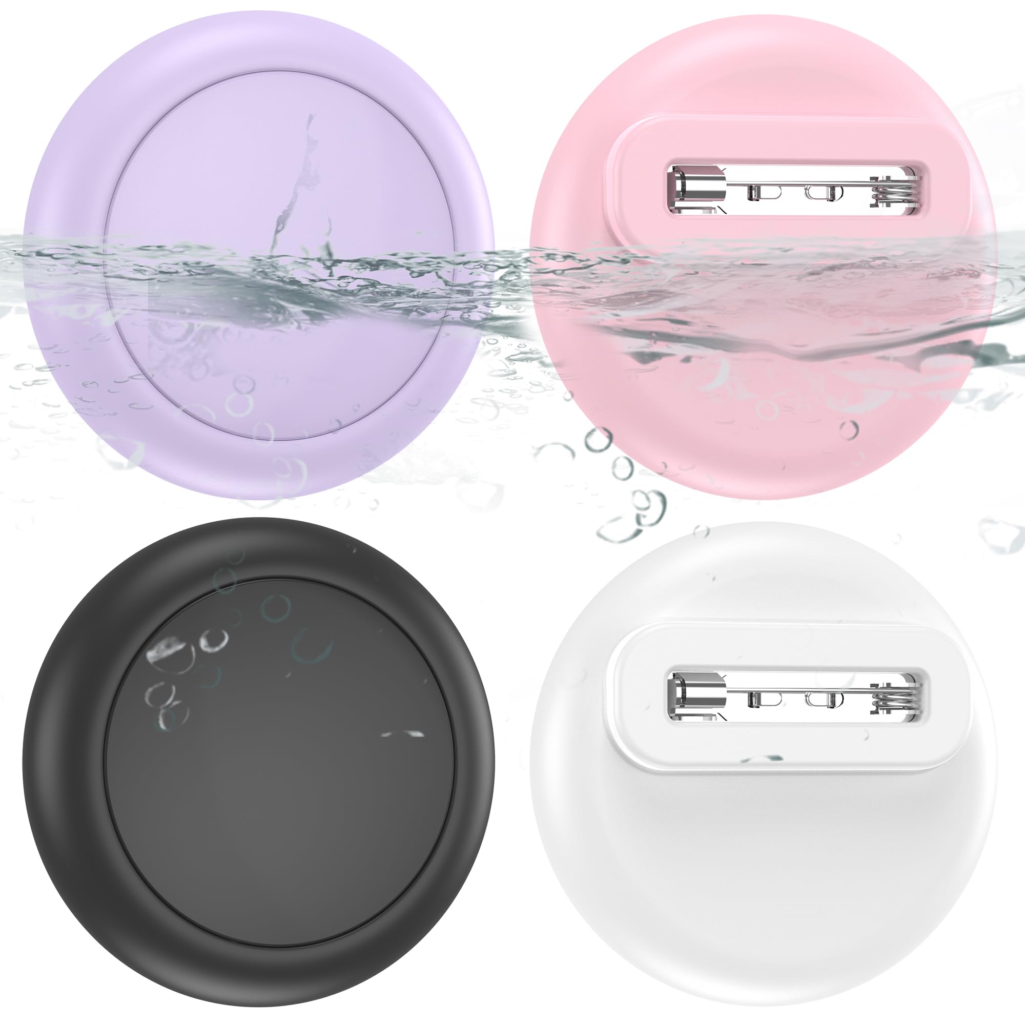 4-Pack for AirTag Holder Kids, Compatible with Apple AirTag 1st & 2nd Gen | Wate
