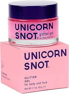 UNICORN SNOT Holographic Face Glitter &amp; Body Glitter Gel | Hair Glitter, Vegan &amp; Cruelty Free, 1.7 oz Pink Glitter (Flamingo)