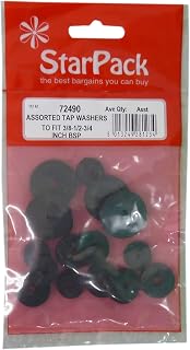 Assorted Tap Washers To Fit 3/8 Inch, 1/2 Inch, and 3/4 Inch Pack 10