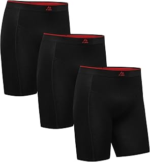 DANISH ENDURANCE Bamboo Men's Boxer Shorts with Long Leg, Pack of 3 & 6