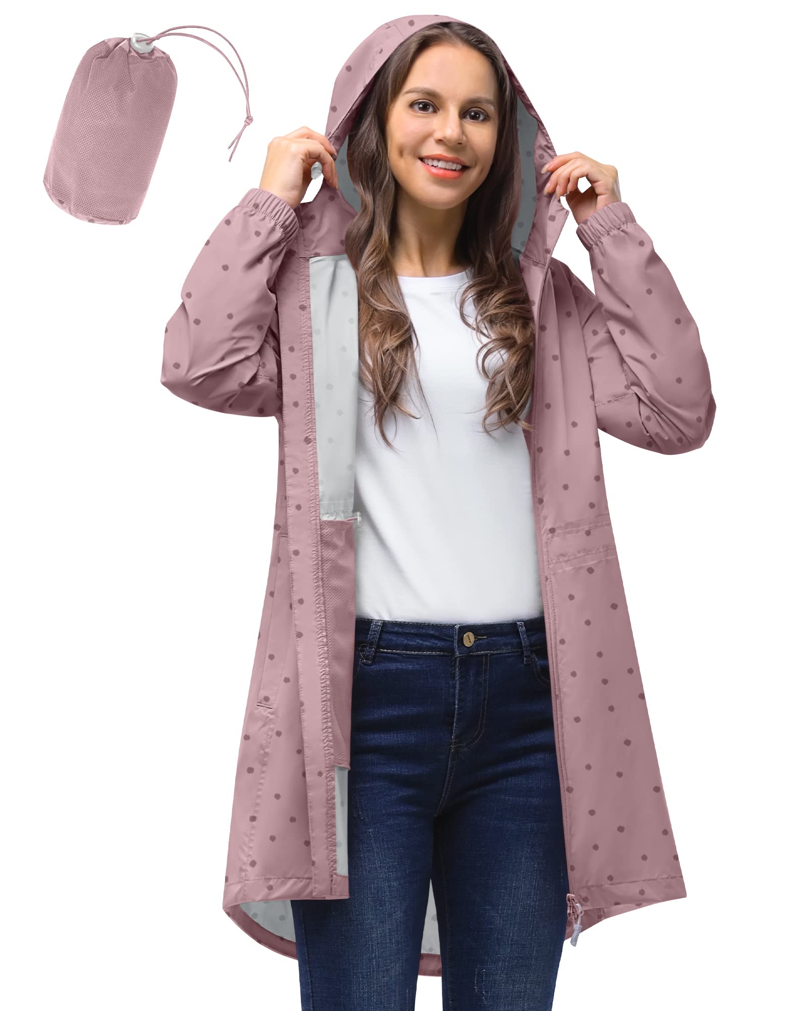 33,000ft Waterproof Rain Poncho Lightweight Breathable Windproof Hooded Thin Fol