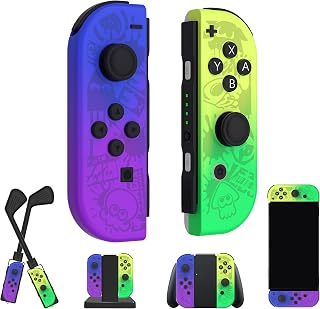 Controllers Compatible with Nintendo Switch, Wireless Replacement Switch Controllers, Left and Right Switch Gamepad Support Dual Vibration/Wake-up/Motion Control. (blue)