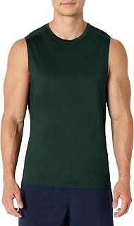 Amazon Essentials Men's Muscle Fit Quick Dry Lightweight Stretch Sports T-Shirt Multipacks