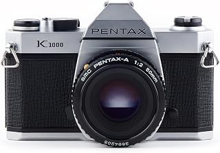 Pentax K1000 Manual Focus SLR Film Camera with Pentax 50mm Lens (Renewed)