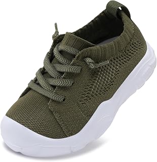 LeIsfIt Toddler Shoes Boys Girls Wide Toe Box Lightweight Slip-On Sneakers