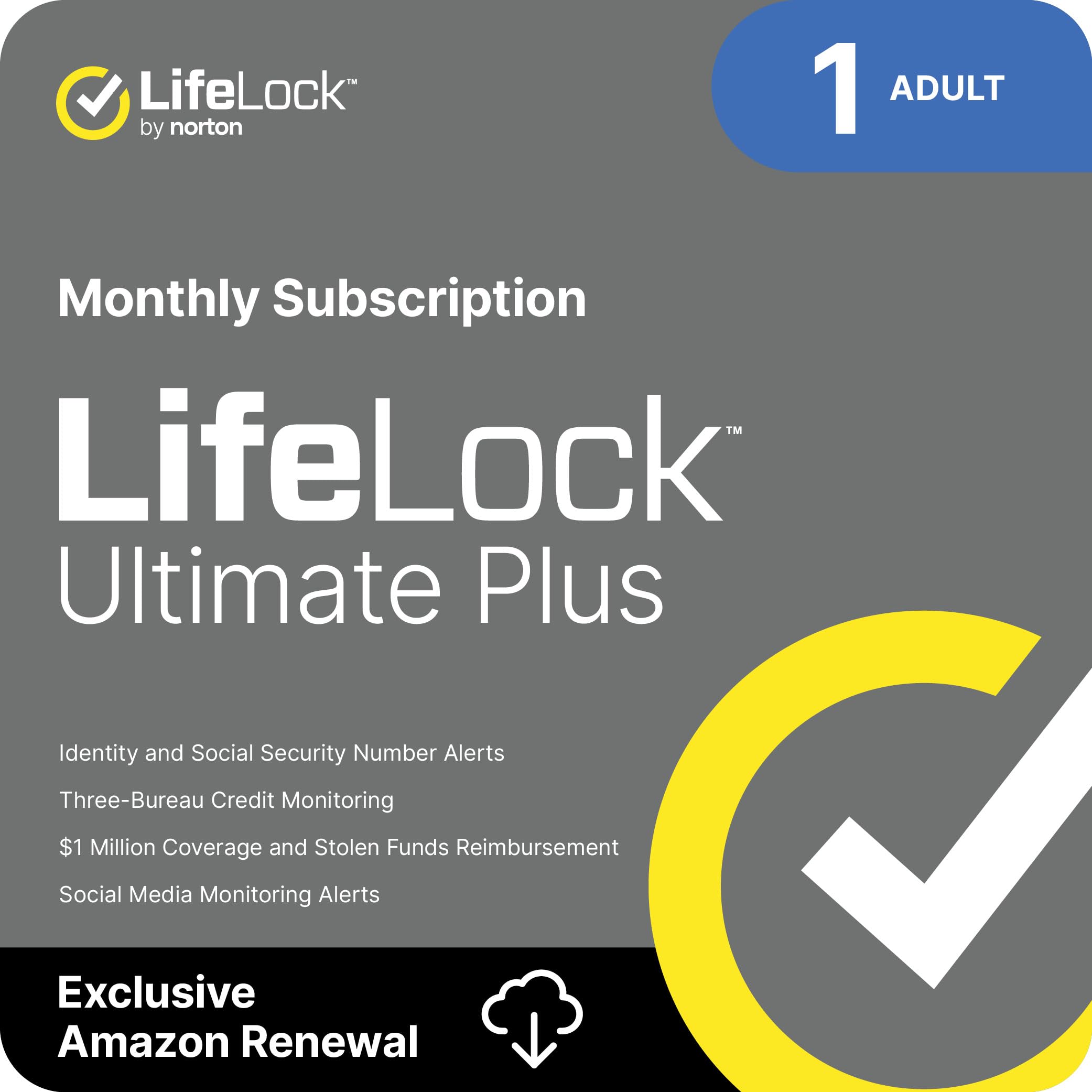 LifeLock Ultimate Plus Identity Theft Protection, 1 Mo [Subscription] | Comprehe