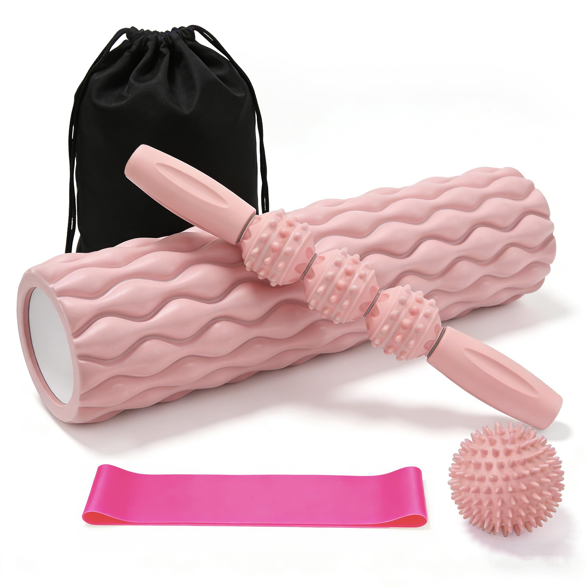 Foam Roller for Back 5-in-1 High-Density exercise roller set for yoga,Fitness,Pi