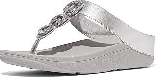 Fitflop Women's Thin Leather Sandals with Crystal Chain
