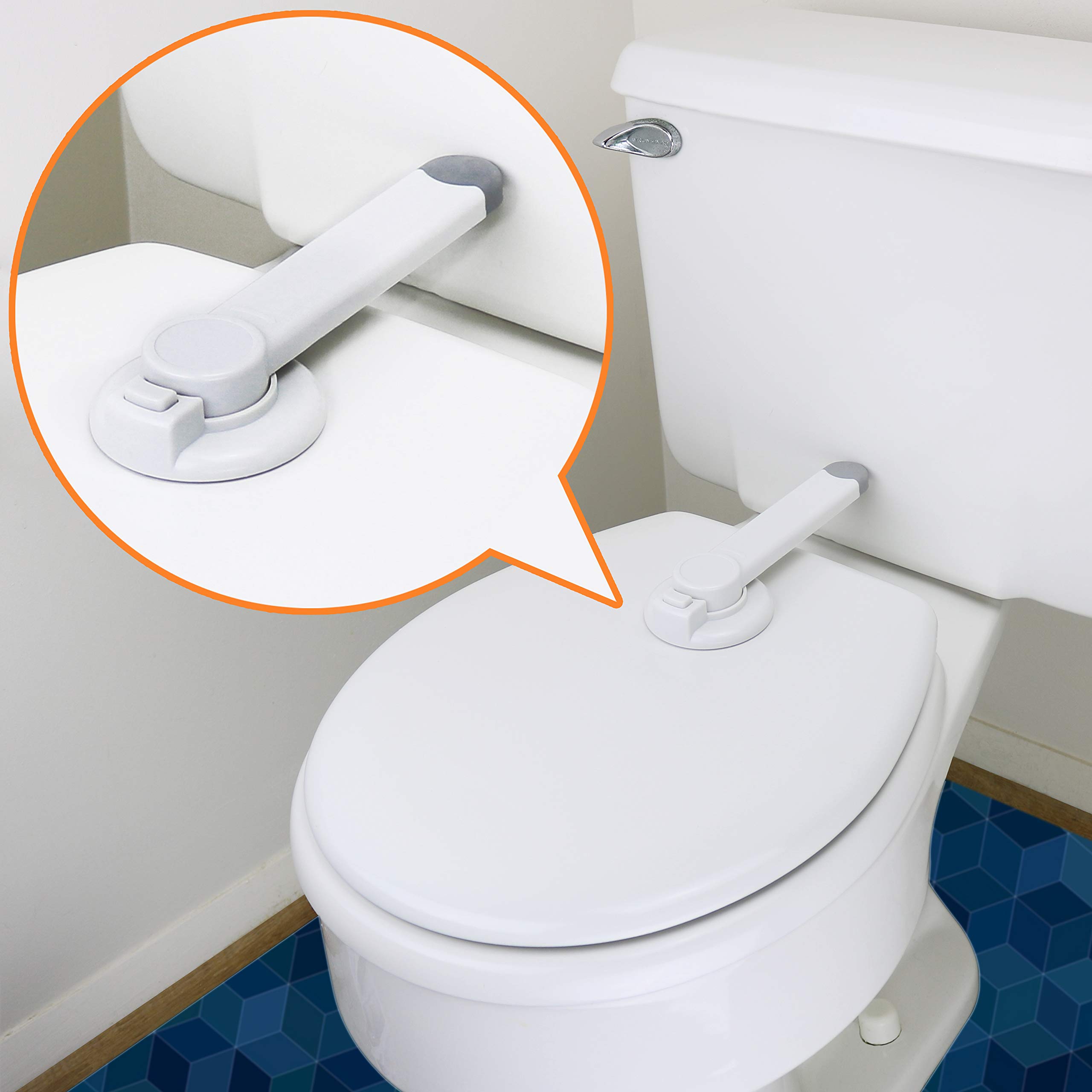 Baby Toilet Lock by Wappa Baby - 9"L x 4"W - Ideal Baby Proof Toilet L