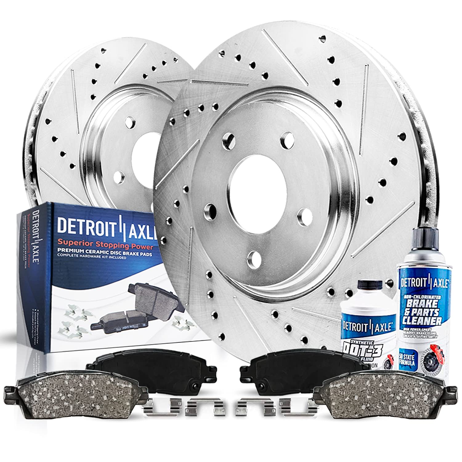 Detroit Axle - Front Brake Kit for Toyota Tundra Sequoia Land Cruiser | Lexus LX
