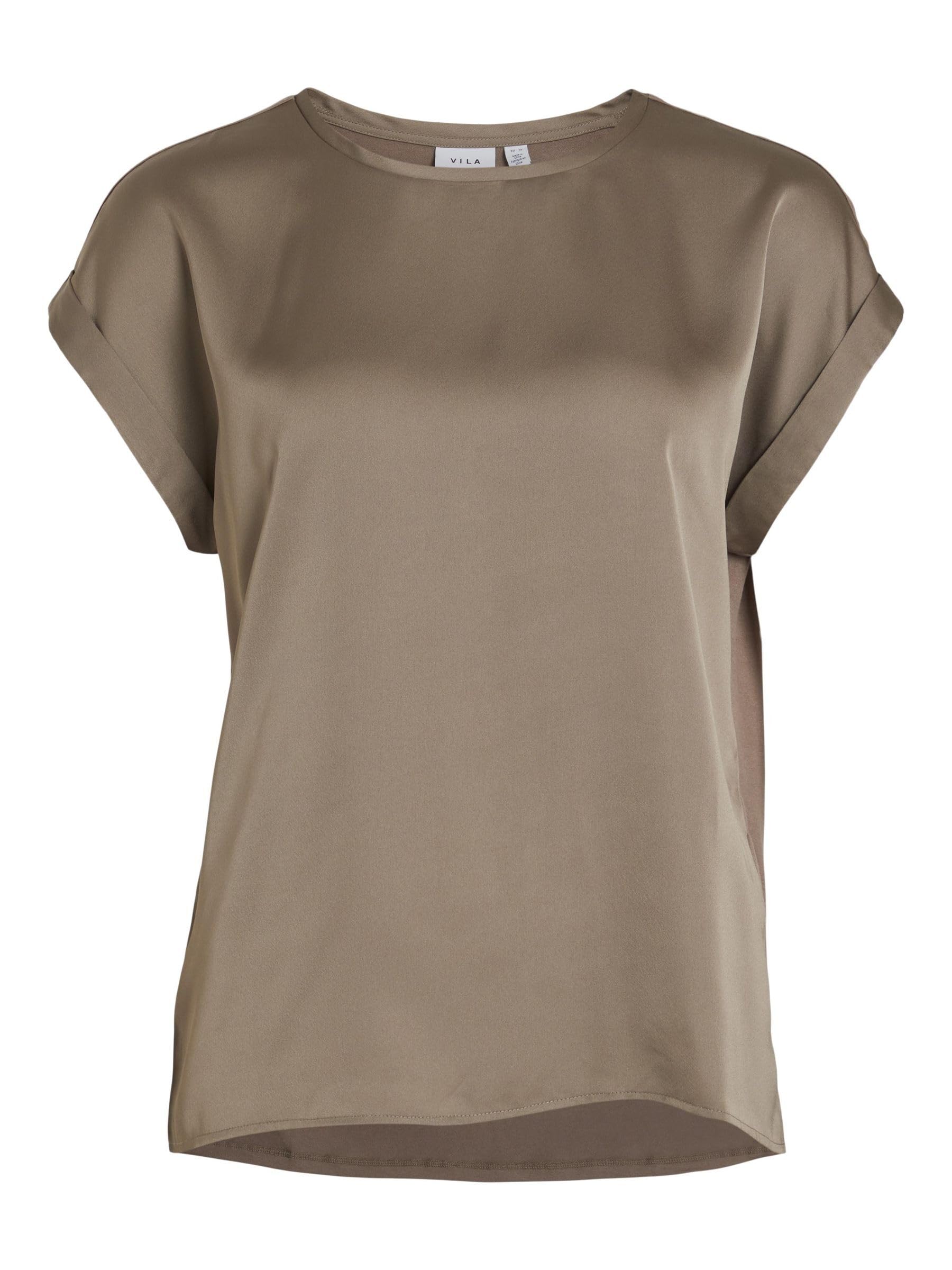 Vila Women's Viellette S/S Satin Top/Su-Noos T-Shirt