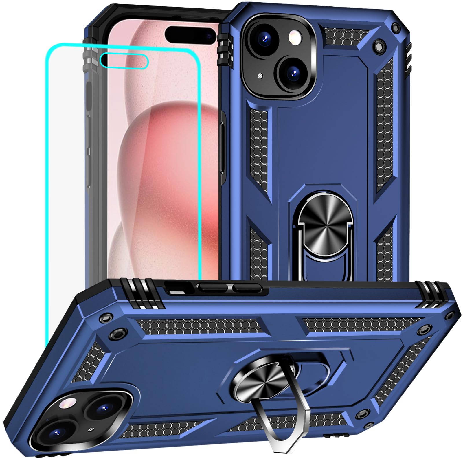 Yiakeng for iPhone 15 Case: iPhone 15 Phone Case with HD Screen Protector - Mili