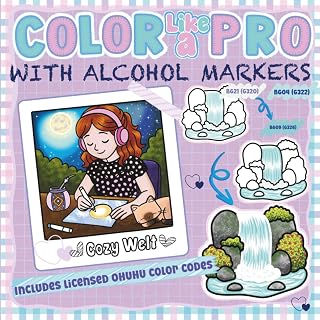 COLOR LIKE A PRO – WITH ALCOHOL MARKERS: Step-by-Step Guide to Coloring: Learn and Train Realistic Effects, Blending, Shadows, Gradients, Light, ... and Advanced Colorists (Cozy Welt (eng.))