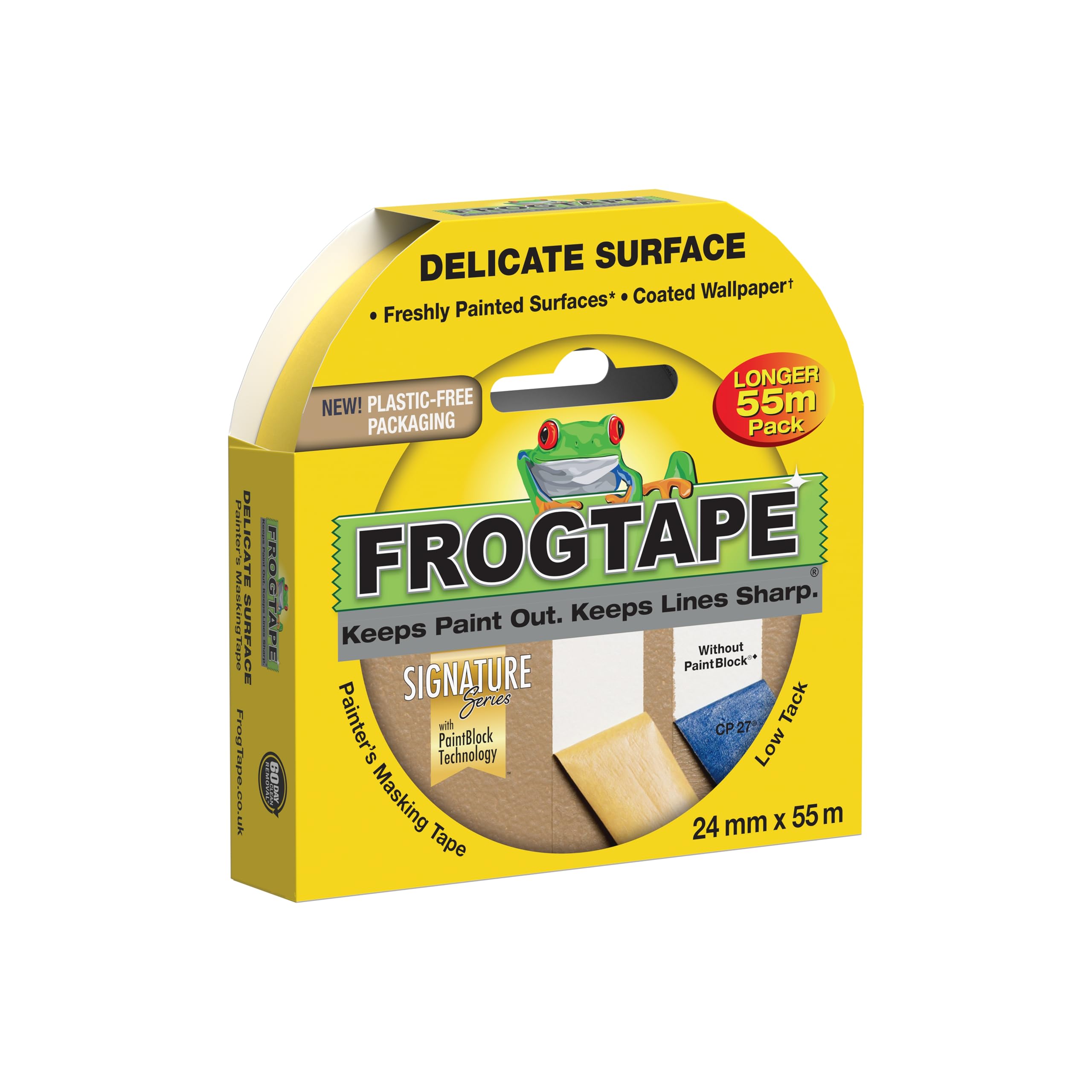 Frog Tape Yellow Delicate Surface Painters Masking Tape 24mm x 55m. Indoor paint